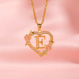 Bloom Charm Initial Gold Necklace
