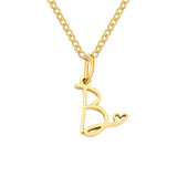 Love Initial Gold Necklace