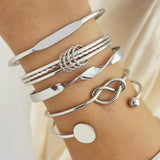 Interwoven Elegance Gold Bracelet Set