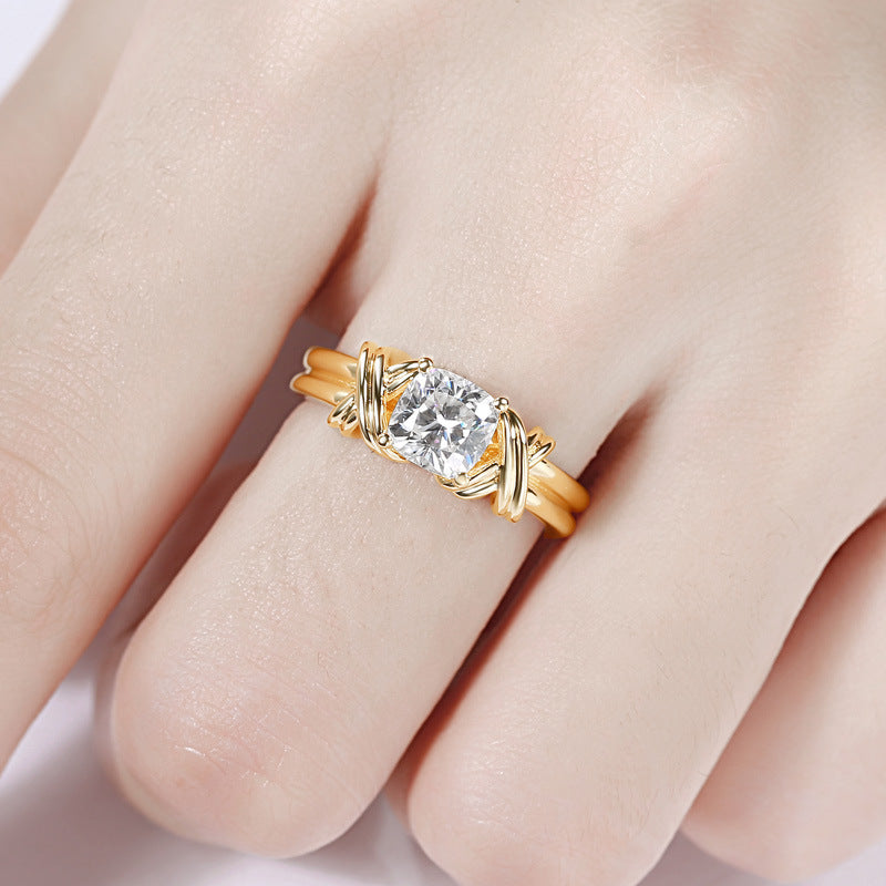 Interwoven Band Statement Gold Ring