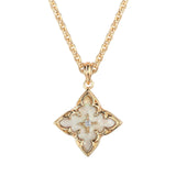 Azure Clover Pendant Gold Necklace