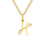 Love Initial Gold Necklace