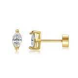 Teardrop Gold Studs