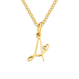 Love Initial Gold Necklace