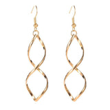 Twisted Dangle Gold Earrings