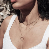 Triple Circle Gold Necklace