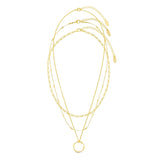 Triple Circle Gold Necklace