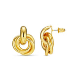 Bold Interlocking Gold Earrings