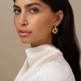 Bold Interlocking Gold Earrings
