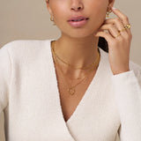 Triple Circle Gold Necklace