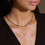 Sleek Link Curb Chain Gold Necklace