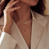 Sleek Link Curb Chain Gold Necklace