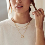 Triple Circle Gold Necklace