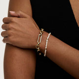 Linked T-Bar Gold Bracelet