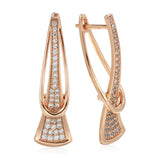 Luminous Layers Crystal Gold Earrings