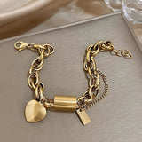 Heartfelt Chunky Gold Bracelet