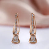 Luminous Layers Crystal Gold Earrings