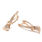 Luminous Layers Crystal Gold Earrings