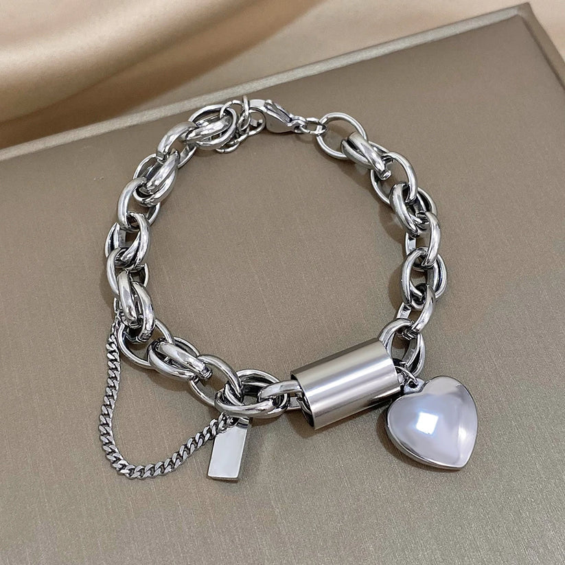 Heartfelt Chunky Gold Bracelet
