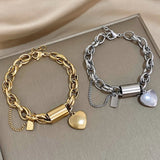 Heartfelt Chunky Gold Bracelet