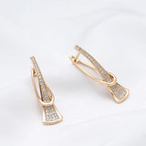 Luminous Layers Crystal Gold Earrings