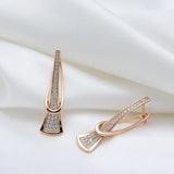 Luminous Layers Crystal Gold Earrings