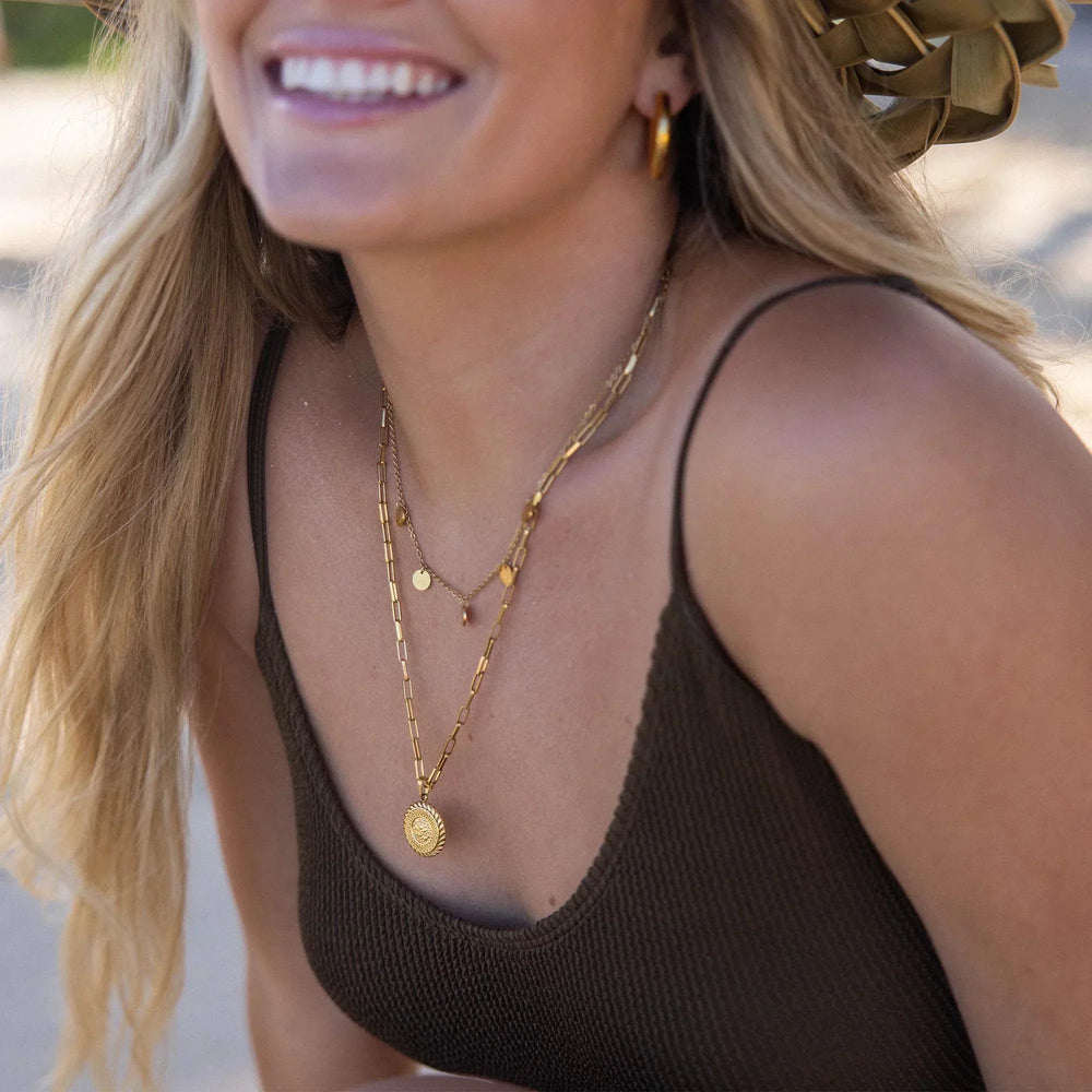 Boho Buddha Gold Necklace