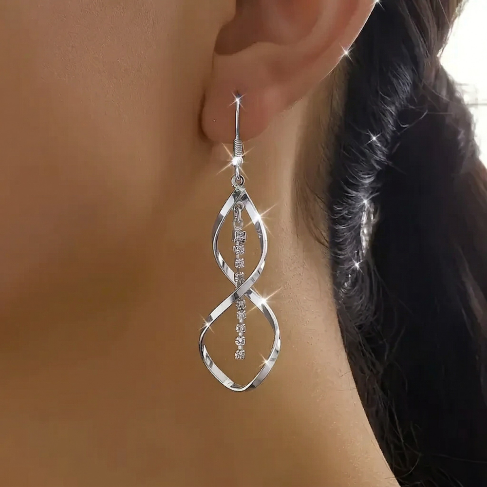 Solar Spiral Gold Earrings