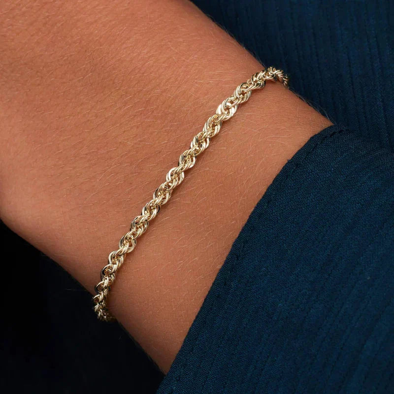 Braided Gold Chain Bracelet
