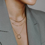Triple Circle Gold Necklace