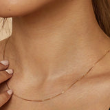 Bodega Box Necklace | White Gold
