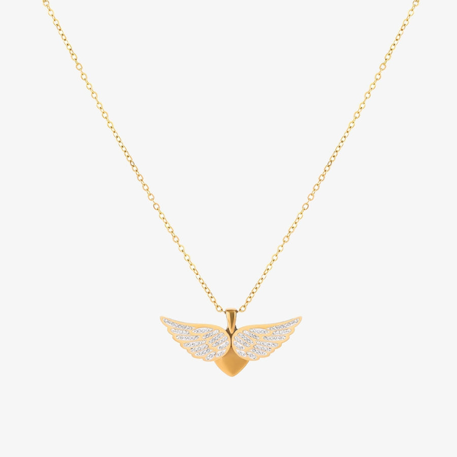 Rising Angel Wings Gold Necklace