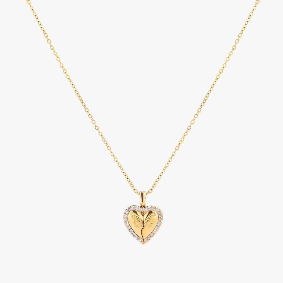 Flutter Heart Gold Necklace