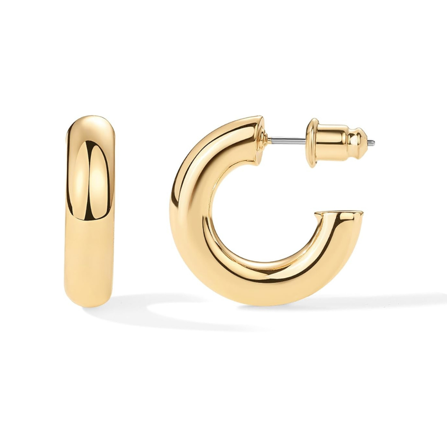 Starlight Gold Hoop Earrings