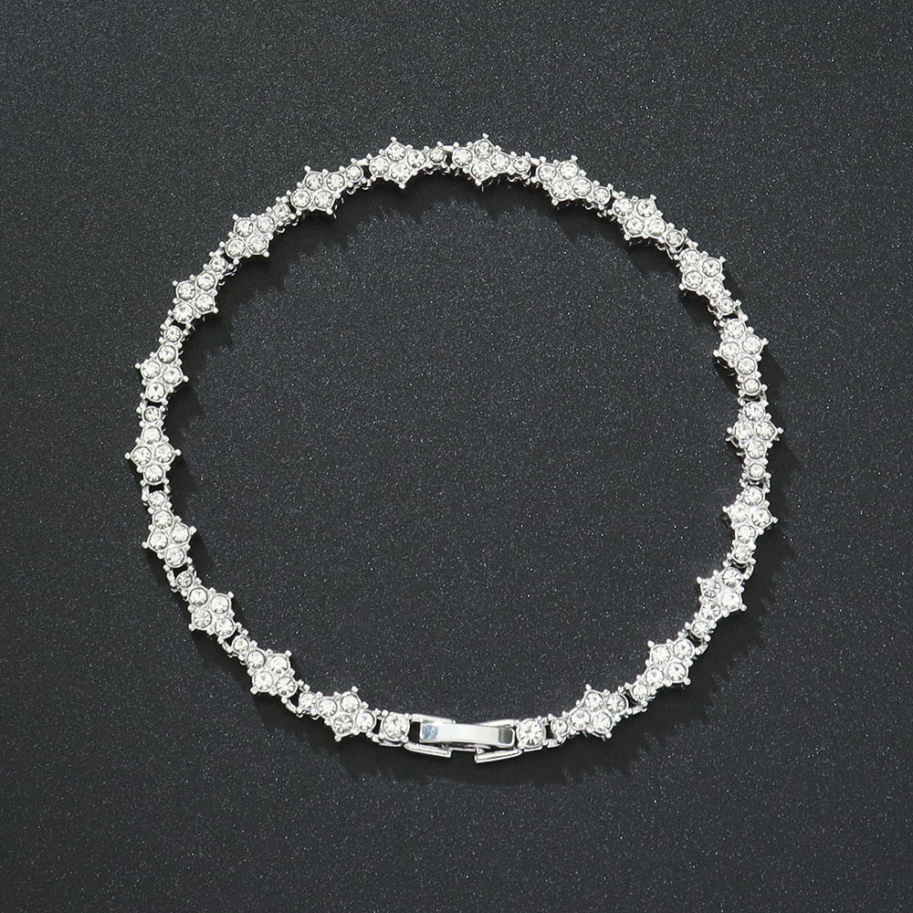 Timeless Cluster Gold Tennis Bracelet