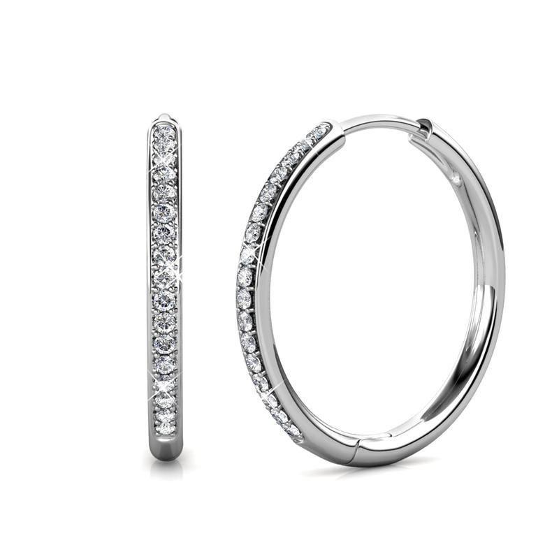 Solenne Pave Gold Earrings