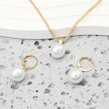 Radiant Grace Pearl Gold Jewelry Set