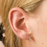 Radiant Cluster Gold Huggie Earrings