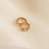 Radiant Cluster Gold Huggie Earrings