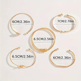 Interwoven Elegance Gold Bracelet Set