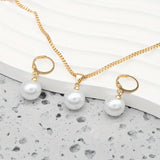 Radiant Grace Pearl Gold Jewelry Set
