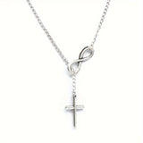 Everlasting Cross Pendant Gold Necklace