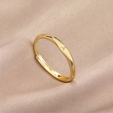 Signature Letter Gold Ring