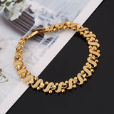 Lilia Ornate Wave Gold Bracelet