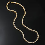 Timeless Cluster Gold Tennis Necklace