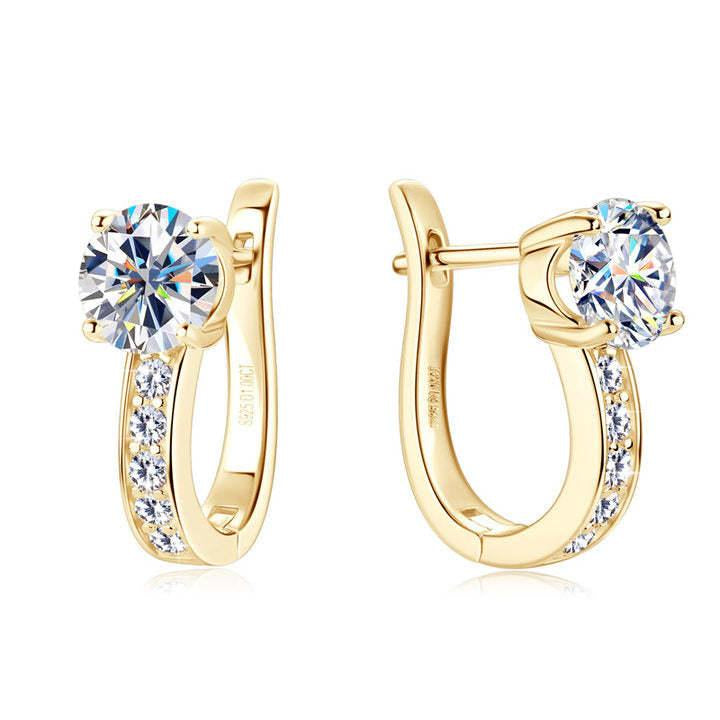 Luxe Channel Gold Huggie Earrings