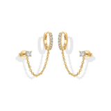 Linked Gold Earrings
