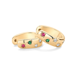 Prismwave Gold Hoop Earrings
