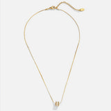 Elara Polished Barrel Gold Necklace