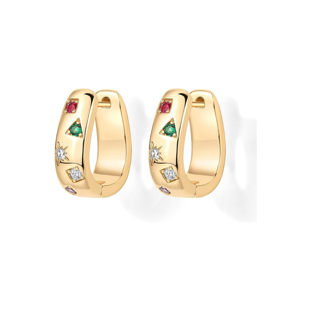 Prismwave Gold Hoop Earrings